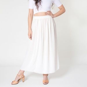 American Apparel Sheer Poly Chiffon Full length Skirt